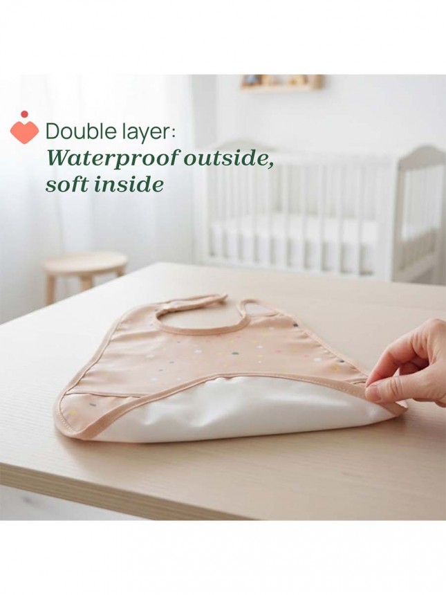 Chicco Alimentaci�n Babero de tela rosa 6+ meses (2 unidades)