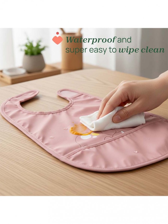 Chicco Alimentaci�n Babero de tela rosa 6+ meses (2 unidades)