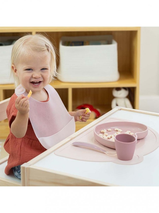 Chicco Alimenta��o Prato Silicone Cora��o Azul 9+ meses