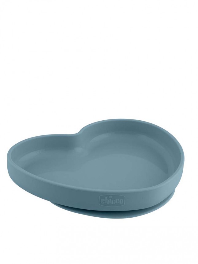 Chicco Alimenta��o Prato Silicone Cora��o Azul 9+ meses