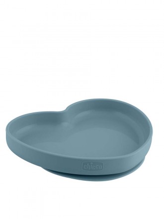Chicco Alimenta��o Prato Silicone Cora��o Azul 9+ meses