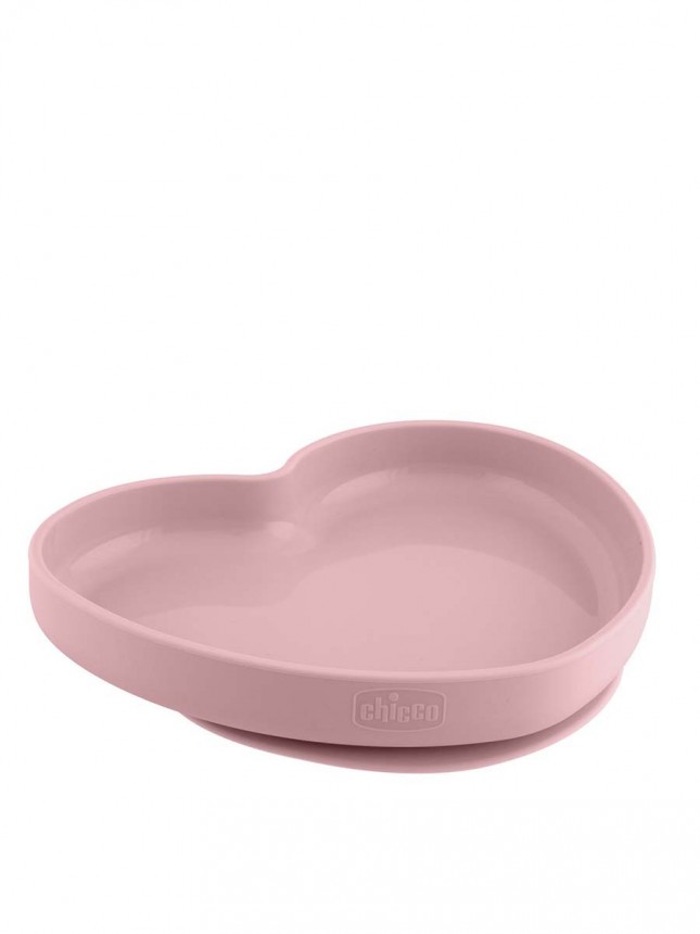 Chicco Alimenta��o Prato Silicone Cora��o Rosa 9+ meses