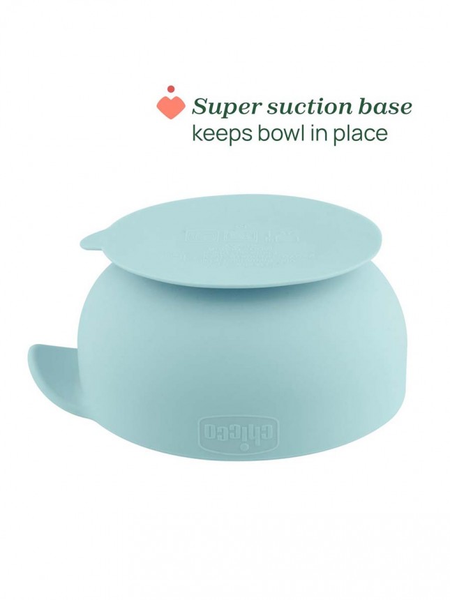 Chicco Alimenta��o Tigela Silicone com Ventosa  Azul 6+ meses