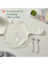 Chicco Alimenta��o Babete Tecido com Mangas Azul 6+ meses
