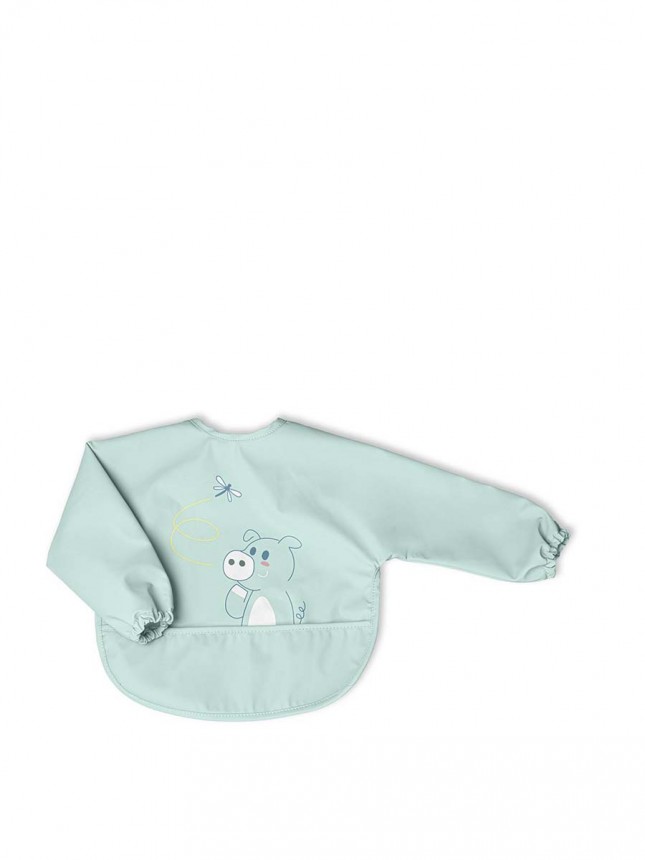 Chicco Alimenta��o Babete Tecido com Mangas Azul 6+ meses