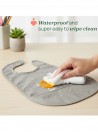 Chicco Alimentaci�n: Babero de tela gris, a partir de 6 meses (2 unidades)
