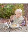 Chicco Alimentaci�n: Babero de tela gris, a partir de 6 meses (2 unidades)