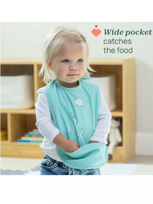 Chicco Alimenta��o Babete Tecido Azul 6+ meses (2 unidades)
