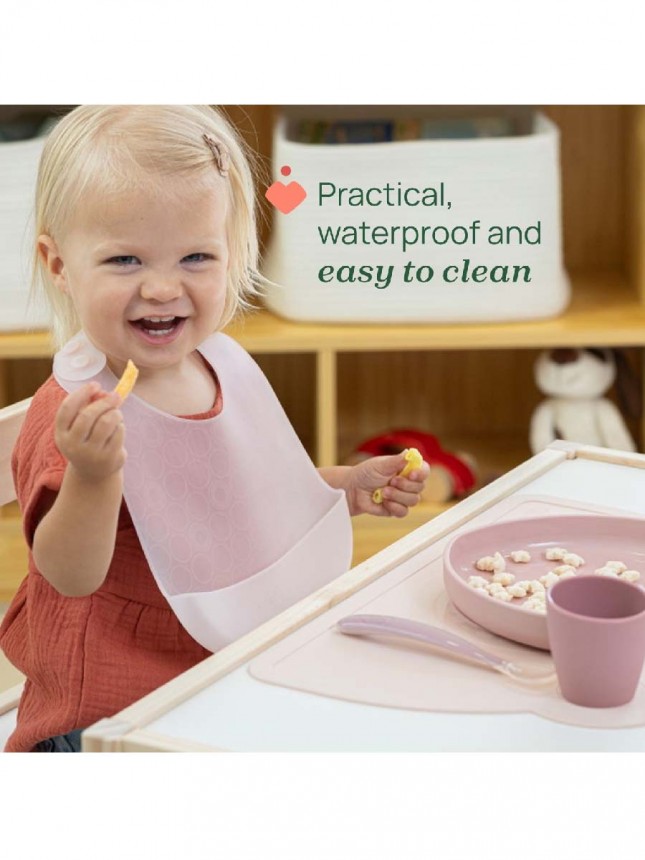 Chicco Alimenta��o Babete Silicone Rosa 6+ meses
