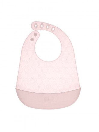 Chicco Alimentação Babete Silicone Rosa 6+ meses Chicco Alimentação Babete Silicone Rosa 6+ meses
