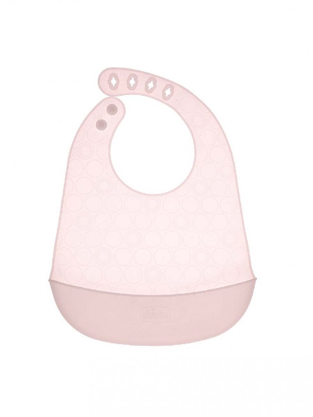 Chicco Alimenta��o Babete Silicone Rosa 6+ meses