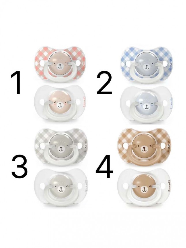Suavinex Nightday Chupeta fisiologica silicone 0-6 meses x2