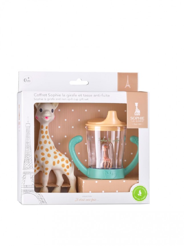 Sophie La Girafe Coffret com Copo Antifugas