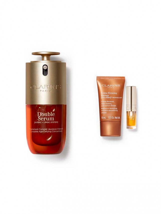 Clarins Coffret Double  Serum 30 ml com oferta de �gua Micelar Desmaquilhante 50ml + Baume Beaut� Ec
