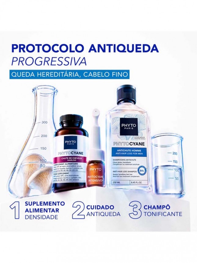Phytocyane Intensive para hombre, ampollas antica�da, 5 ml x 12