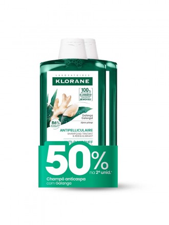 Klorane Capilar Champ� Anticaspa de Galanga 400x2 - 50 % 2 unidades