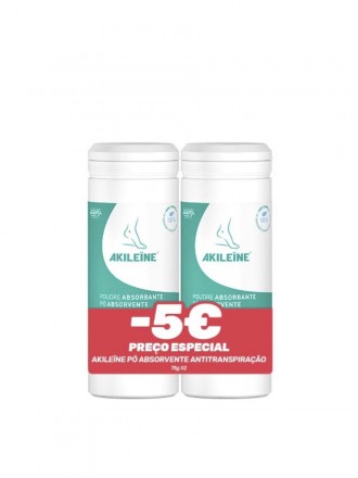 Akileine Antitranspirante en polvo 75 g x 2  Oferta