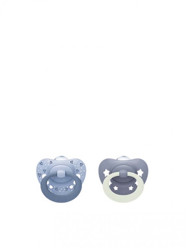 Nuk First Choice Day&Night Chupeta Azul 6-18M X2