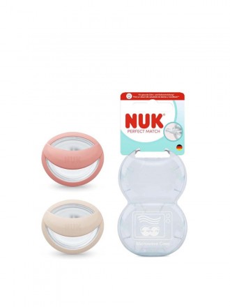 Nuk Perfect Match Chupeta Bege Vermelho 0-6M X2